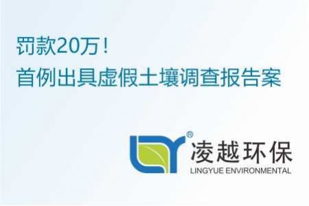 罚款20万！首例出具虚假土壤调查报告案