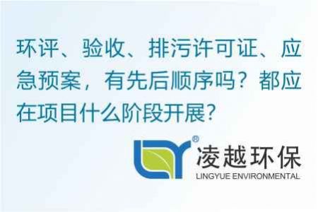 环评、验收、排污许可证、应急预案，有先后顺序吗？都应在项目什么阶段开展？