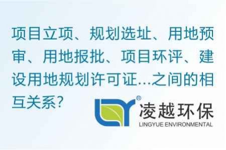 项目立项、规划选址、用地预审、用地报批、项目环评、建设用地规划许可证...之间的相互关系？